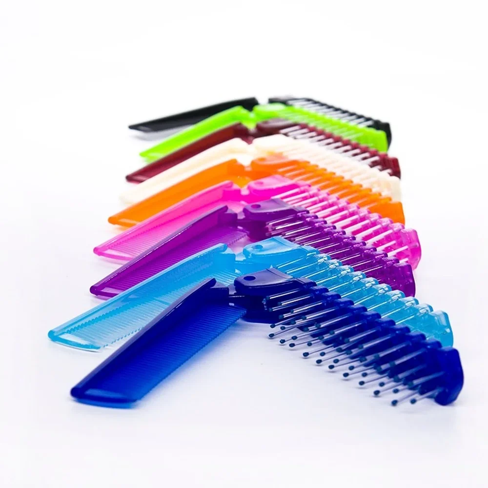 1pc Portable Travel Hair Comb Detangling Hair Brush Foldable Hair Brushes Massage Comb Anti-Static Combs Styling Tools