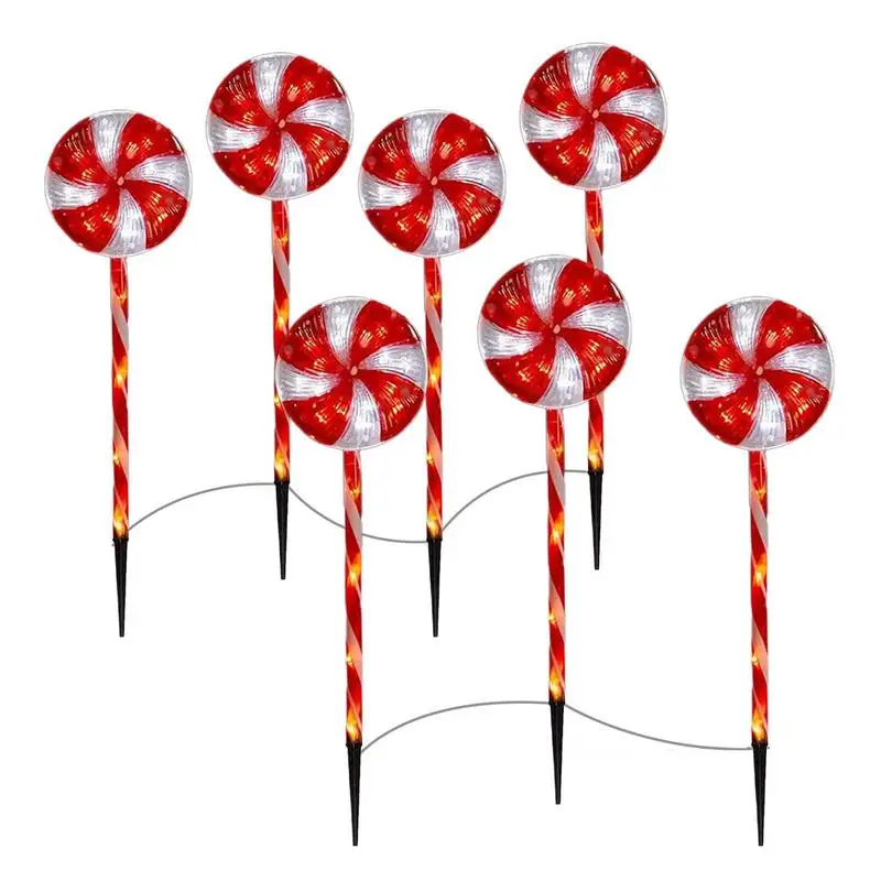 

Christmas Solar Pathway Lights Lollipop Pathway Light Outdoor Christmas Decorations Modes Timer Waterproof, Walkway Markers