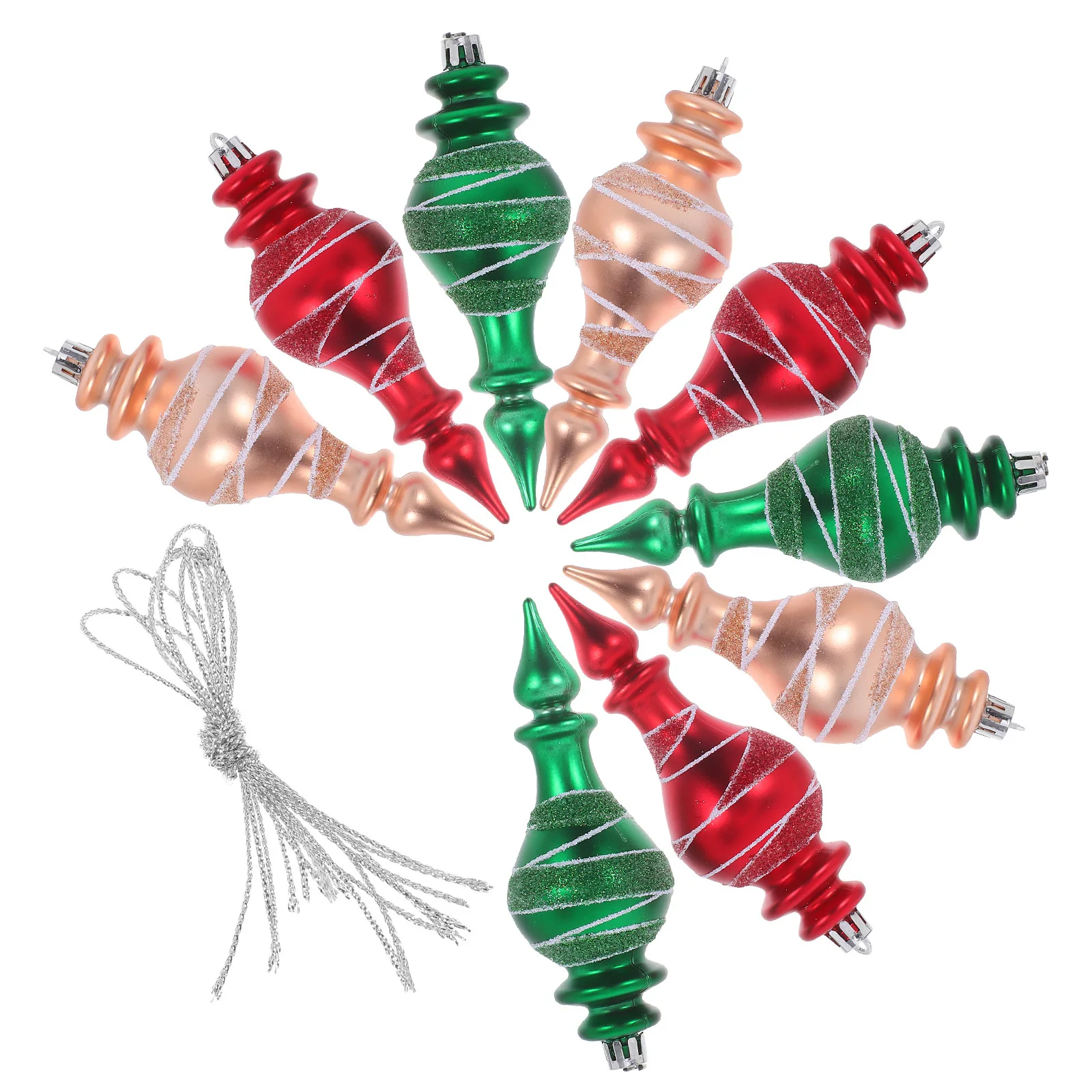 

9Pcs Christmas Tree Hanging Ornaments Bright Shatterproof Xmas Baubles Party Hanging Decorations Festive Setup