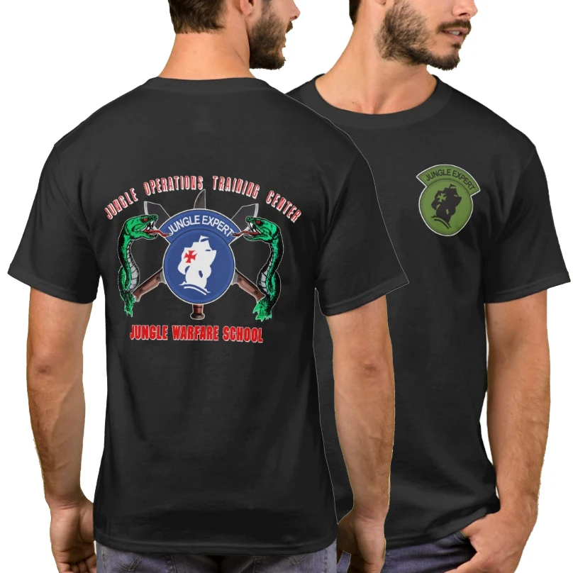 Jungle Warfare School Jungle Operations Training Center T-Shirt 100% Cotton O-Neck Short Sleeve Casual Mens T-shirt Size S-3XL