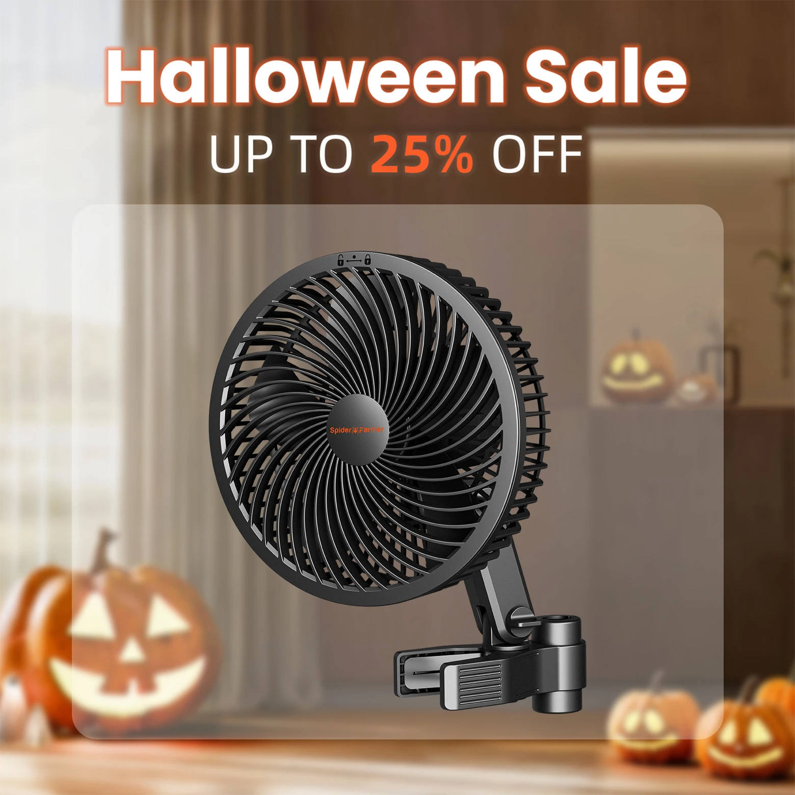 

Spider Farmer 6" Grow Tent Clip on Fan EC Motor, APP Wifi, 10-Level Speeds Wind Control Wide-Angle Oscillation, Waterproof IP54