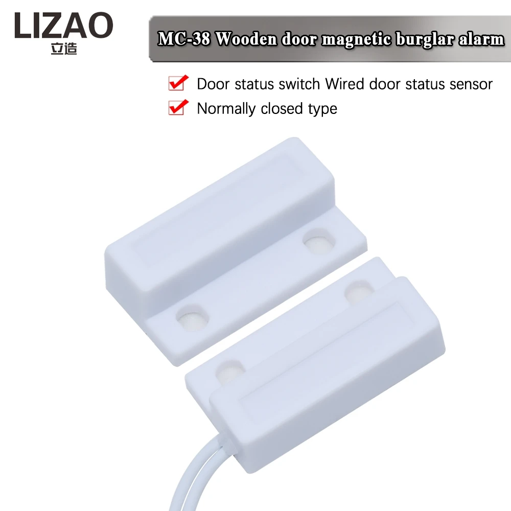 MC-38 MC38 Wired Door Window Sensor 30mm Wire Lengthen Randomly Magnetic Switch  Home Alarm System for arduino
