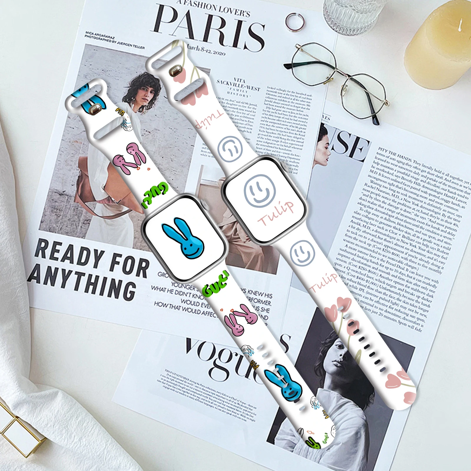 심플 라인 프린트 스트랩 애플 워치 10 9 8용 실리콘 밴드 교체 가능한 팔찌 iWatch 46mm 44mm 42mm 41mm 시계줄