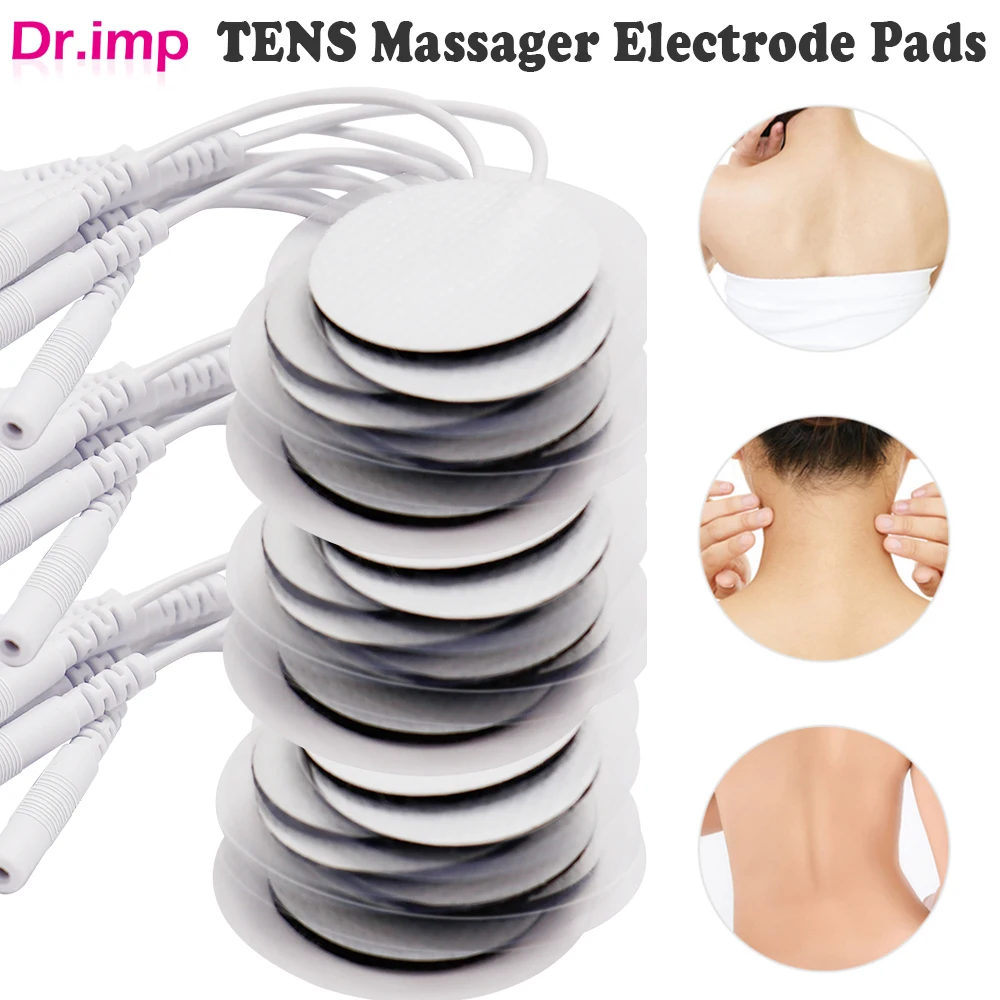 

10/20Pcs TENS Electrode Self Adhesive Patch Gel Stickers 2.0mm EMS Muscle Stimulator Electrodes Nerve Physiotherapy Massager