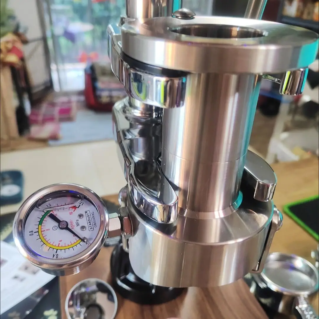 Prensa Manual, cafetera italiana, cafetera Espresso giratoria Manual, máquina de extracción de presión Variable neumática