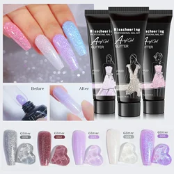 15ml Pearlescent Nail Art Extension UV Gel Acrylic Quick Building Glue Finger Tips Polish Gel Manicure Crystal Sequins Decora
