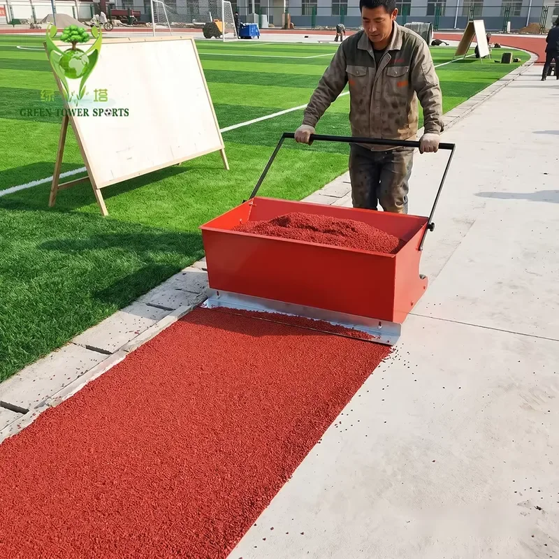 Hand-Push EPDM Track Paving Machine Adjustable Rubber Surface Leveling Equipment for Athletic Running Tracks & Playgrounds