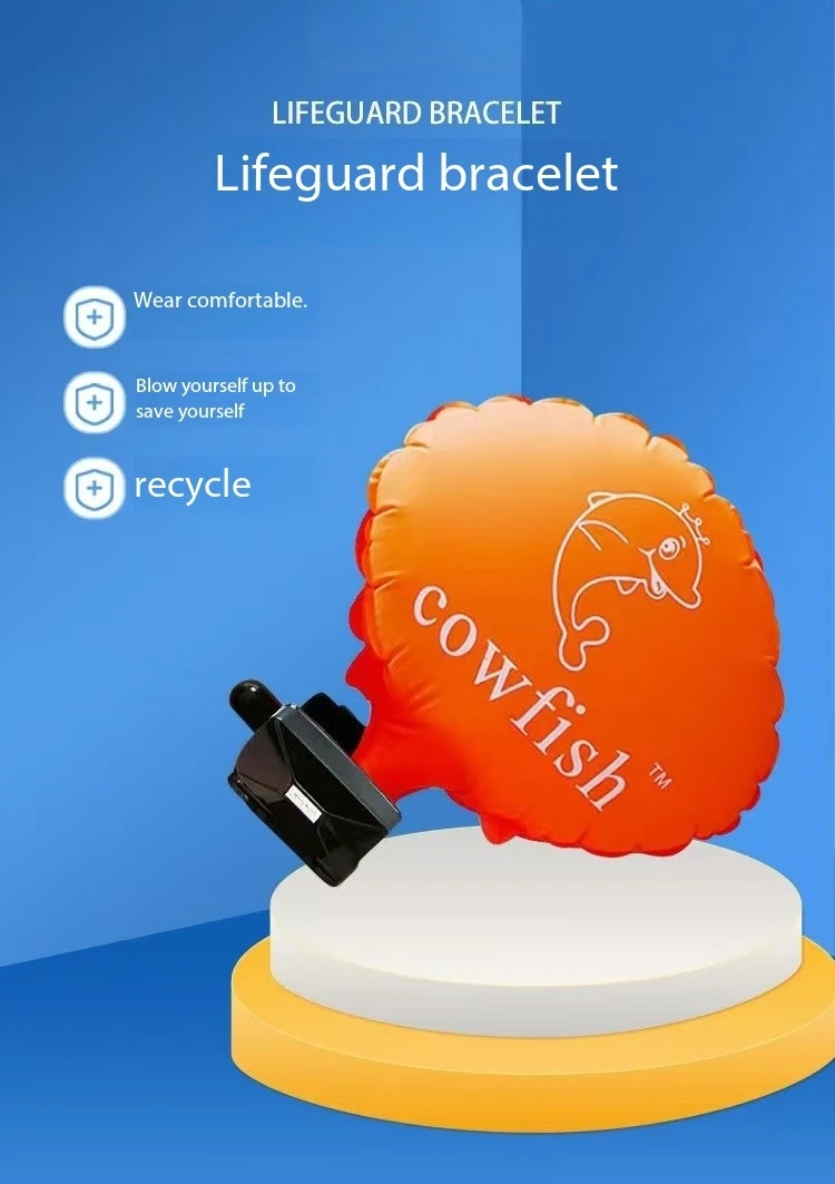جهاز تعويم آمن للسباحة، سوار معصم ذاتي التوفير مضاد للغرق، وسادة هوائية مخصصة #5