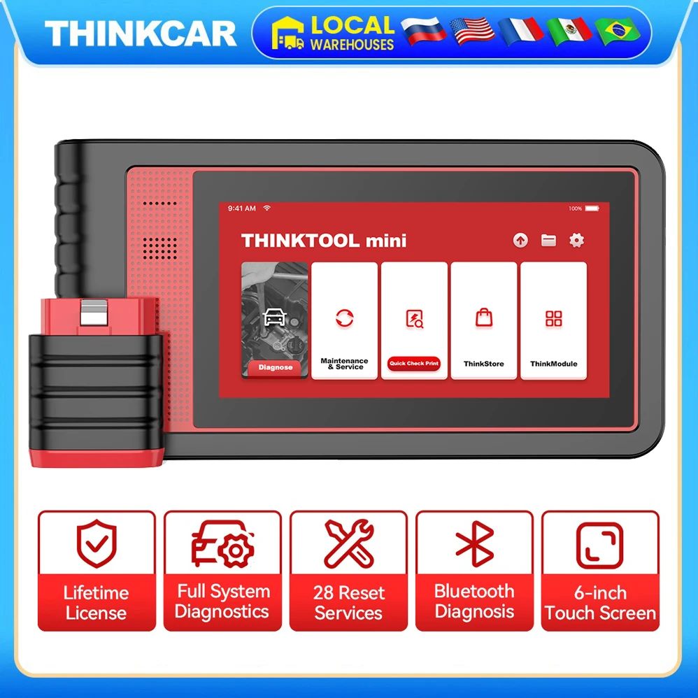 THINKCAR Thinktool Mini OBD2 Scanner Professional Full System Auto Scanner 28 Reset All software Free Update Diagnostic Tools