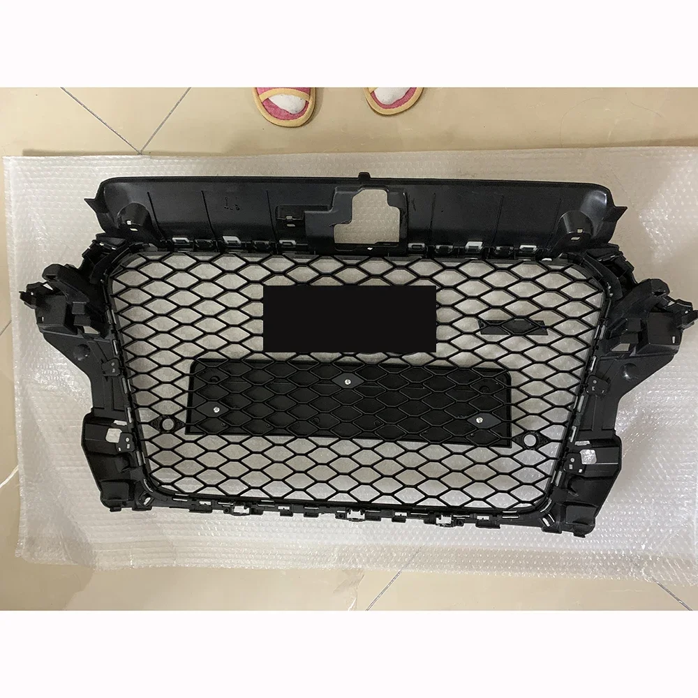 

Honeycomb Grill Mesh Gloss Black for Audi A3/S3 8V 2014 2015 RS3 Quattro Style Hex Mesh Front Bumper Hood Grille