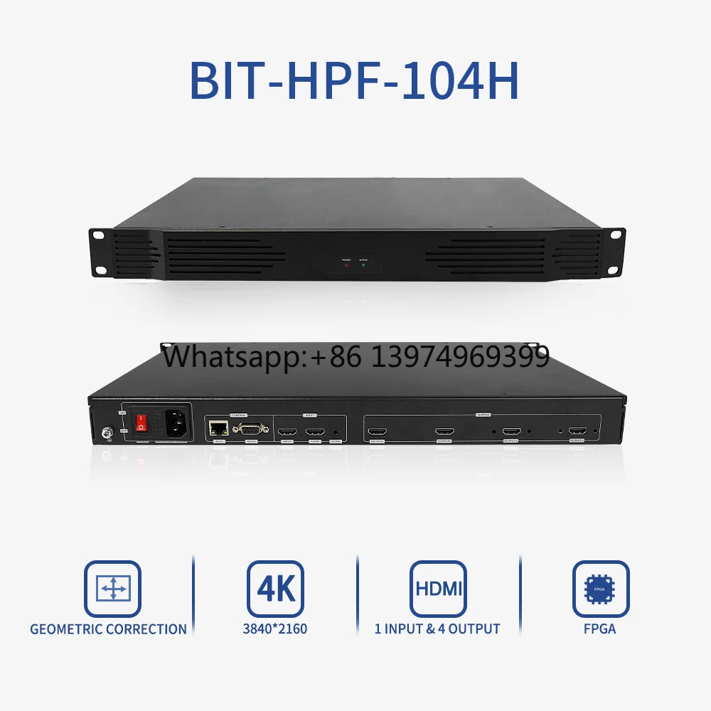 4K Multi Projection Edge Blending Video Processor 4 HDMI Output Projector Splicing System Rack Mount OEM ODM