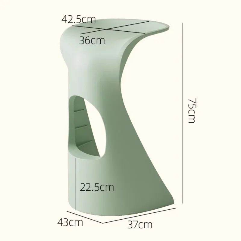 MOMO Scandinavian Bar Stool Modern Simple Bar Stool Backrest Front High Chair Outdoor Stacking Bar Stools High Stools