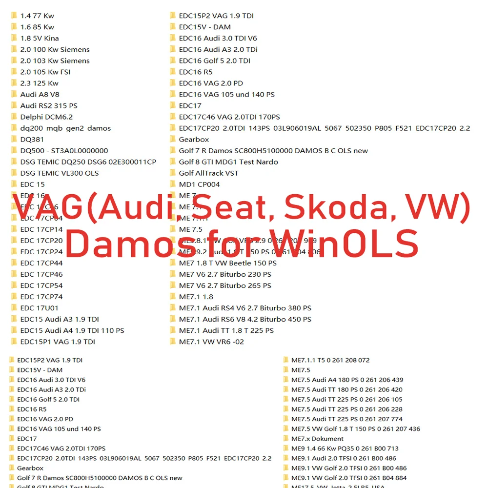 Winols 4.51 Software with 93GB WINOLS DAMOS Big Archive Damos Mappacks NEW 2022 2021 2020 Chip Tuning Maps Files ECU Mappack