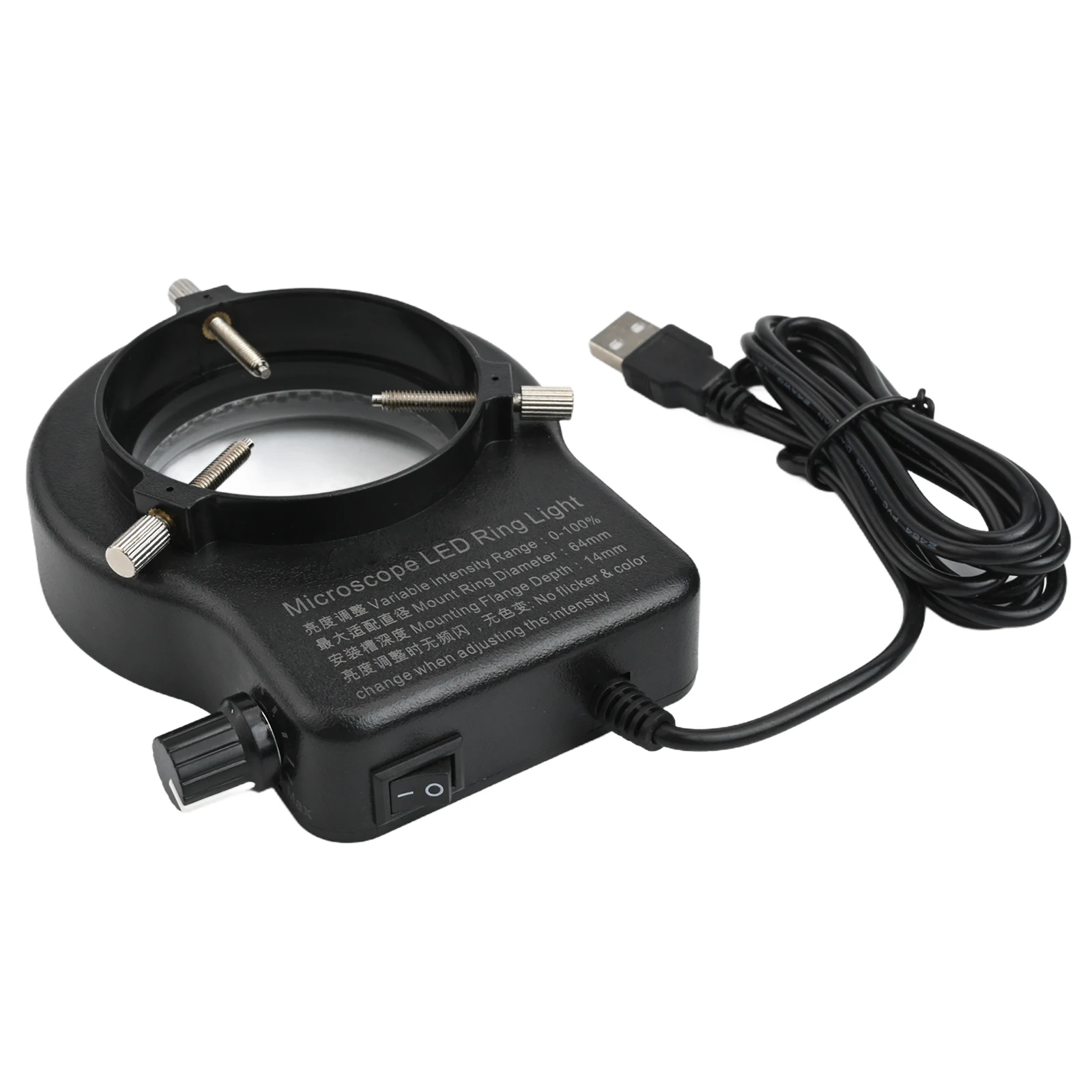 USB Adjustable LED Microscope Ring Light with 72 or 144 LEDs Suitable for Optical Equipment and Camera Illumination