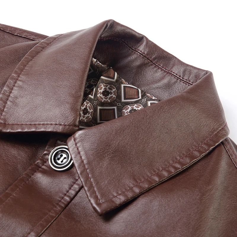 

Motorcycle Leather Jacket Quality Men Zipper Bomber Jackets Men Motorbike Casual Vintage Overcoat Biker PU Leather Streetwear