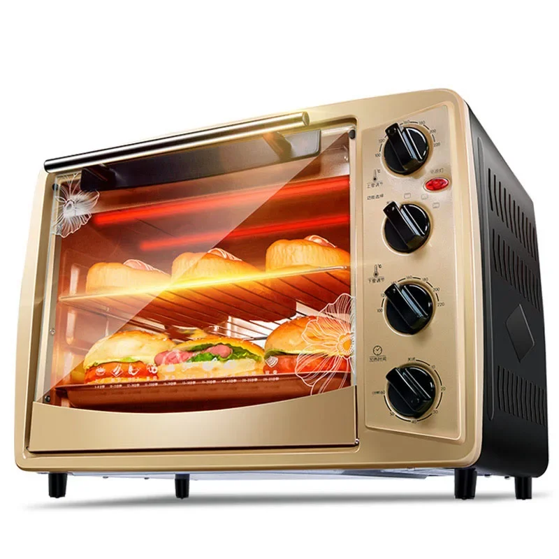 Domowy piekarnik do pizzy 220 V 1500 W Domowy elektryczny piekarnik do pizzy 4-warstwowy Profesjonalny elektryczny piekarnik do pieczenia ciasta/chleba/pizzy z Ti