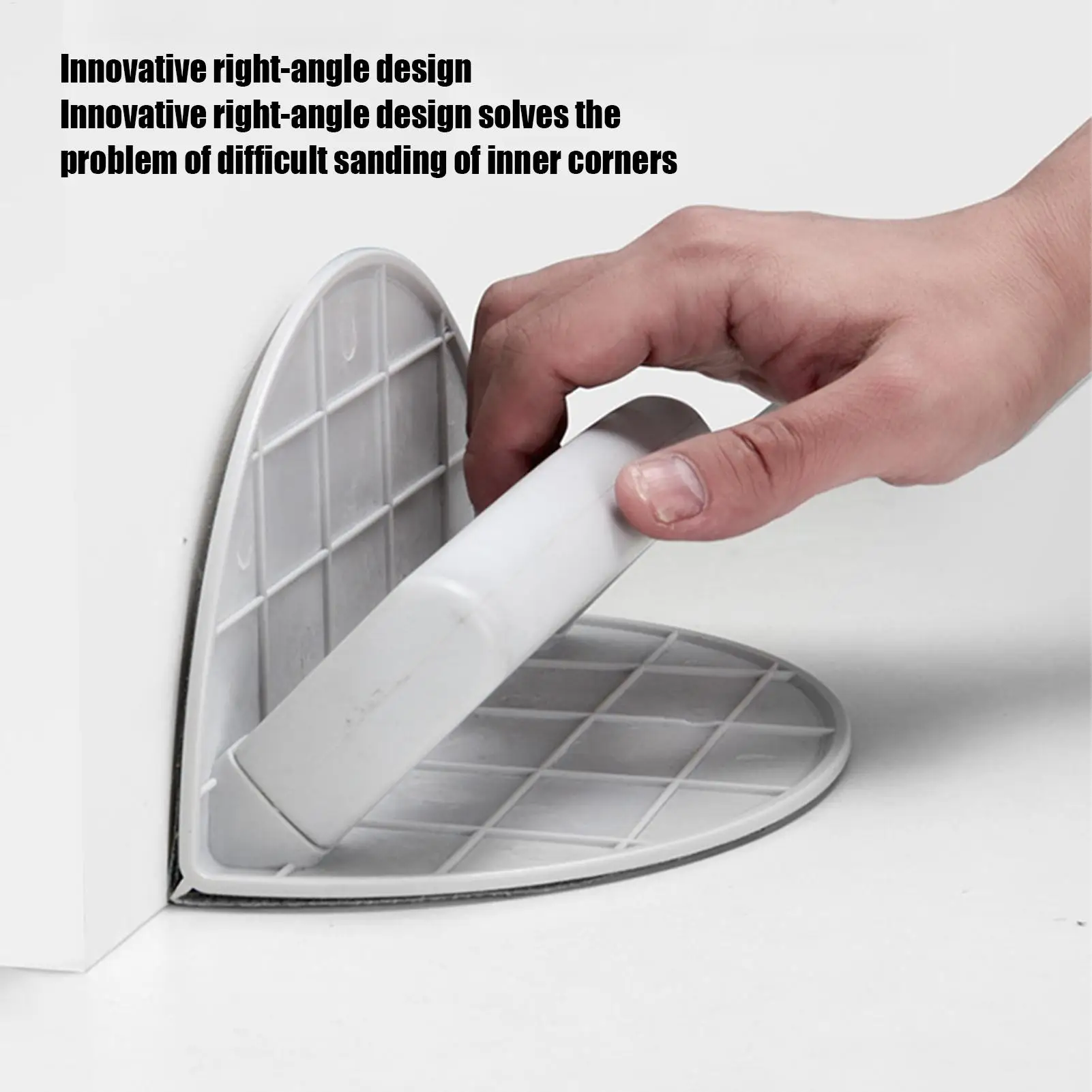 Outil multifonctionnel de ponçage d'angle Semi-circulaire, support de papier de verre d'angle, outil de polissage de mastic auto-adhésif haut de gamme