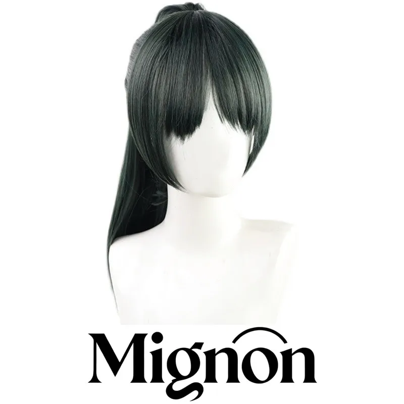 حب الحياة! سوبر ستار!! باروكة هازوكي تسوكوشي التأثيرية باللون الأخضر الداكن والأسود هدية الهالوين