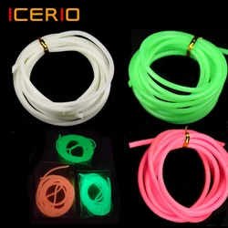ICERIO 2M Soft Luminous Silicone Tube High Bright for Fishing Glowing Rubber Tubbing / Rig Making Glow Tube Fishing Accessories