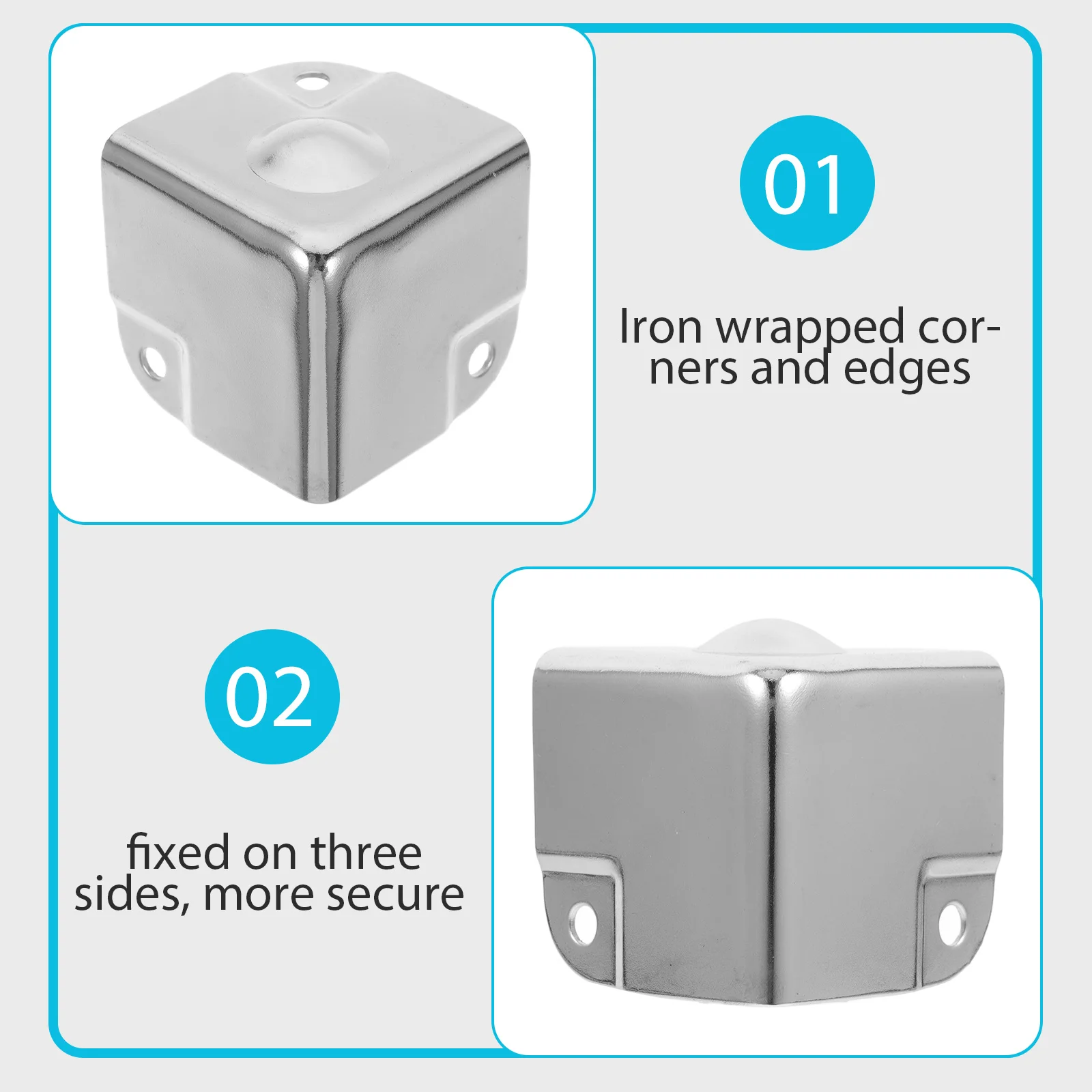 10Pcs Metal Corner Protectors Table Furniture Edge Guards Large Capacity Sturdy Packaging Solution Safety Table Corner Guard