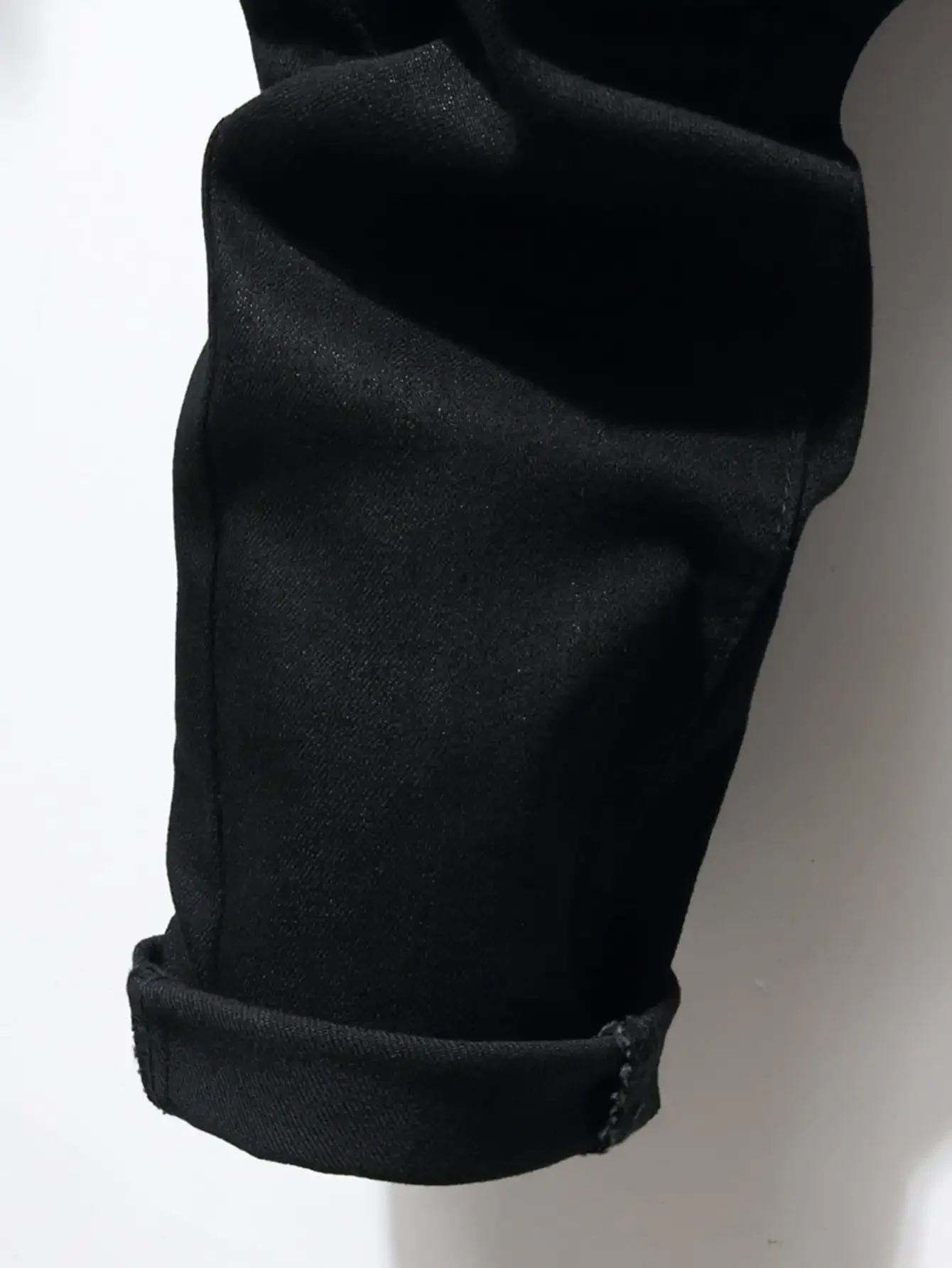 Streetwear Knee Ripped Skinny Jeans for Men Hip Hop Fashion Destroyed Hole Pants Solid Color Male Stretch Denim Trousers