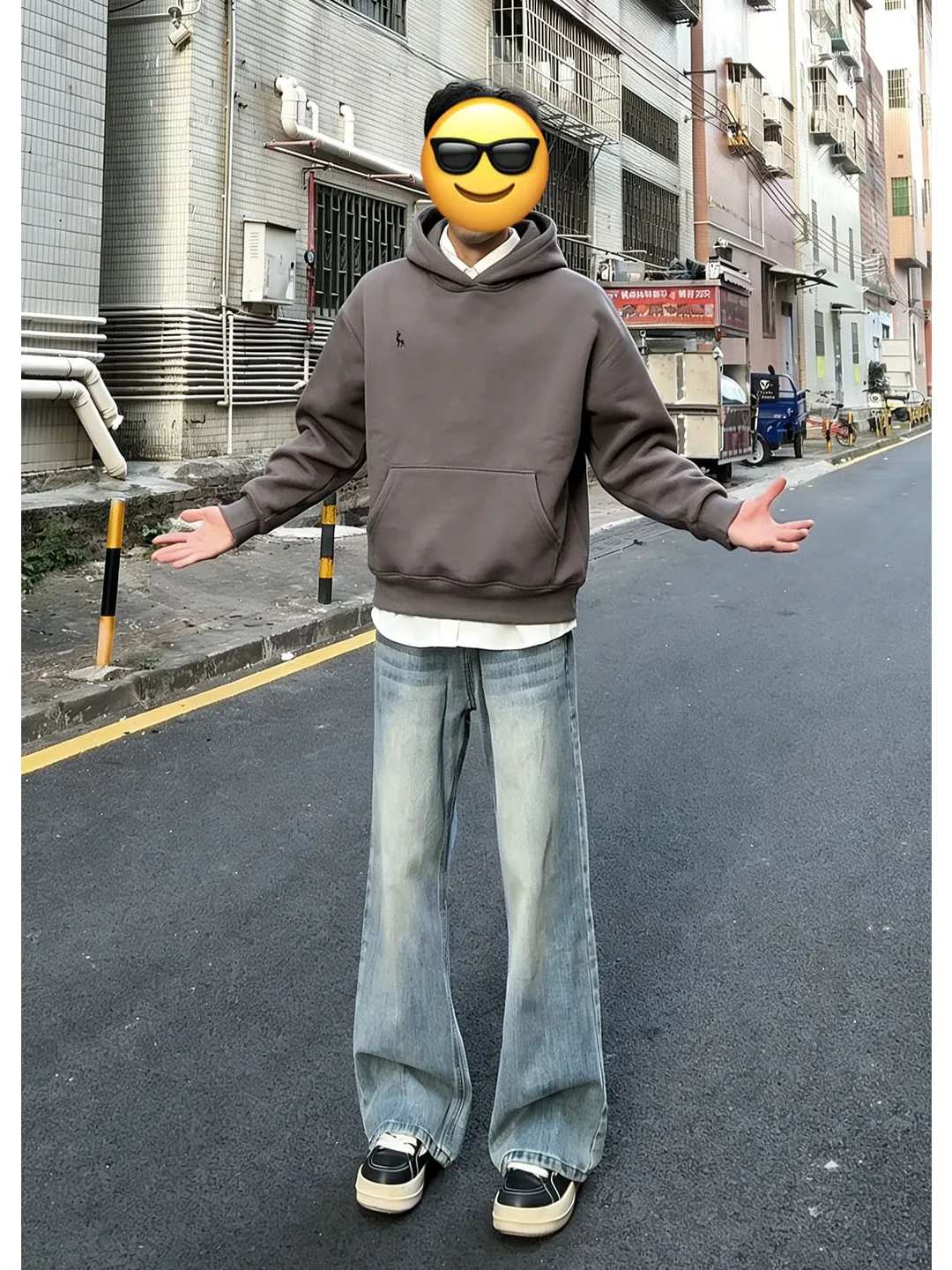 

Cleanfit Blue Bell Bot Jeans Men's Spring Waed Straight Leg American High Street Elevate Pants Youth Casual Denim Jeans
