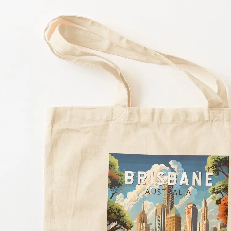 Brisbane Australia Travel Art Vintage Tote Bag canvas bags hand bag ladies Portable shopping bag reusable grocery bags