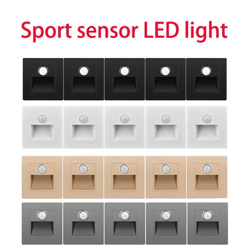 

10pcs PIR Motion Detector Sensor LED Stair Light Human Body Induction Light Embedded Step Ladder Staircase Bedroom Decoration