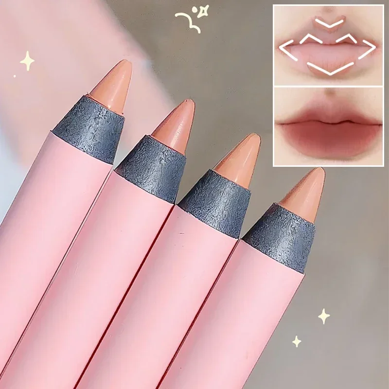 Matte Smooth Lip Liner ปากกาลิปสติกติดทนนานปากกา Outline Contouring กันน้ํา Lipliner ดินสอ Nude Brown Lip Tint เครื่องสําอาง