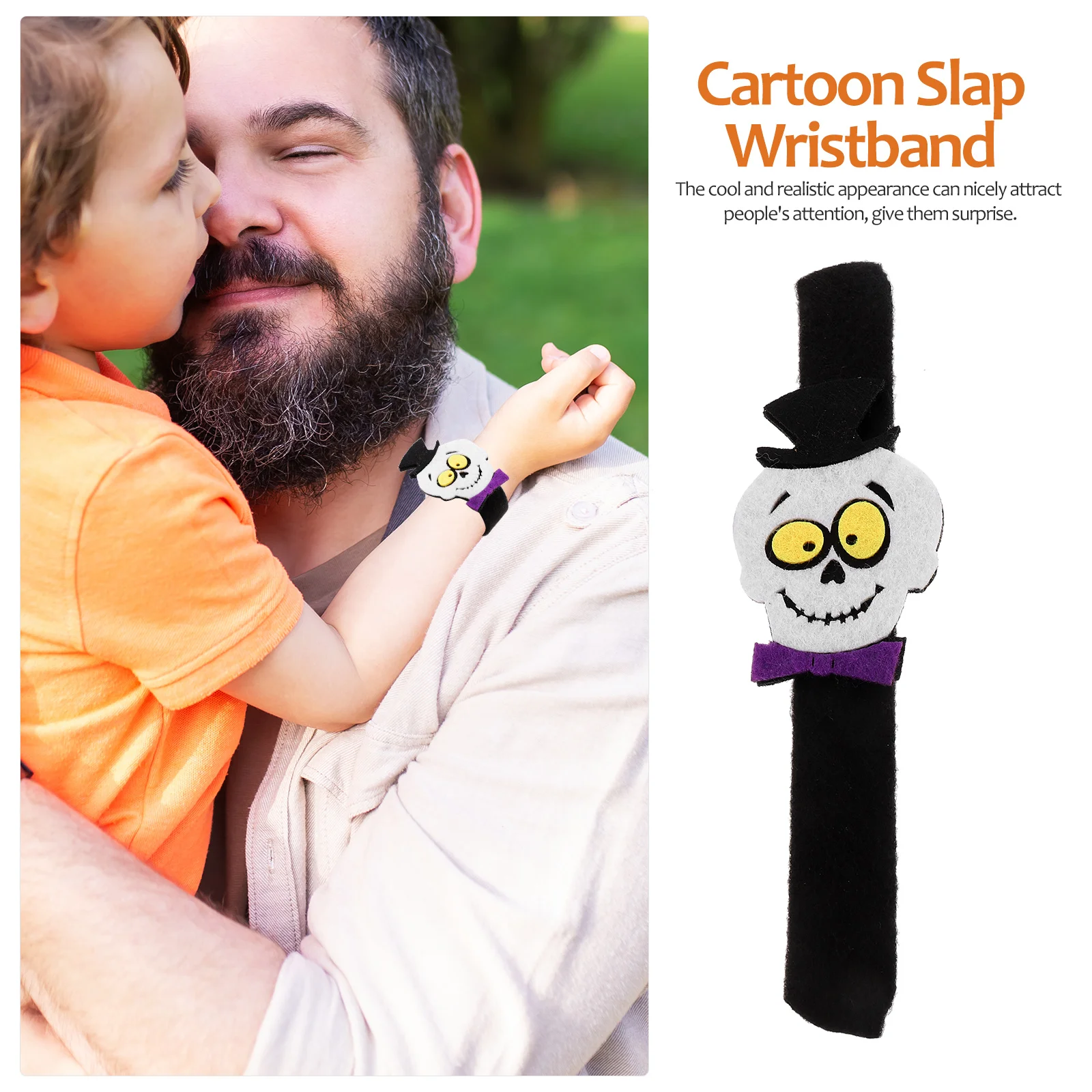 

Pumpkin Ghost Bracelet Slap Bracelets Festival Birthday Toy Wrist Kids Wristbands Non-woven Fabric Cartoon Child