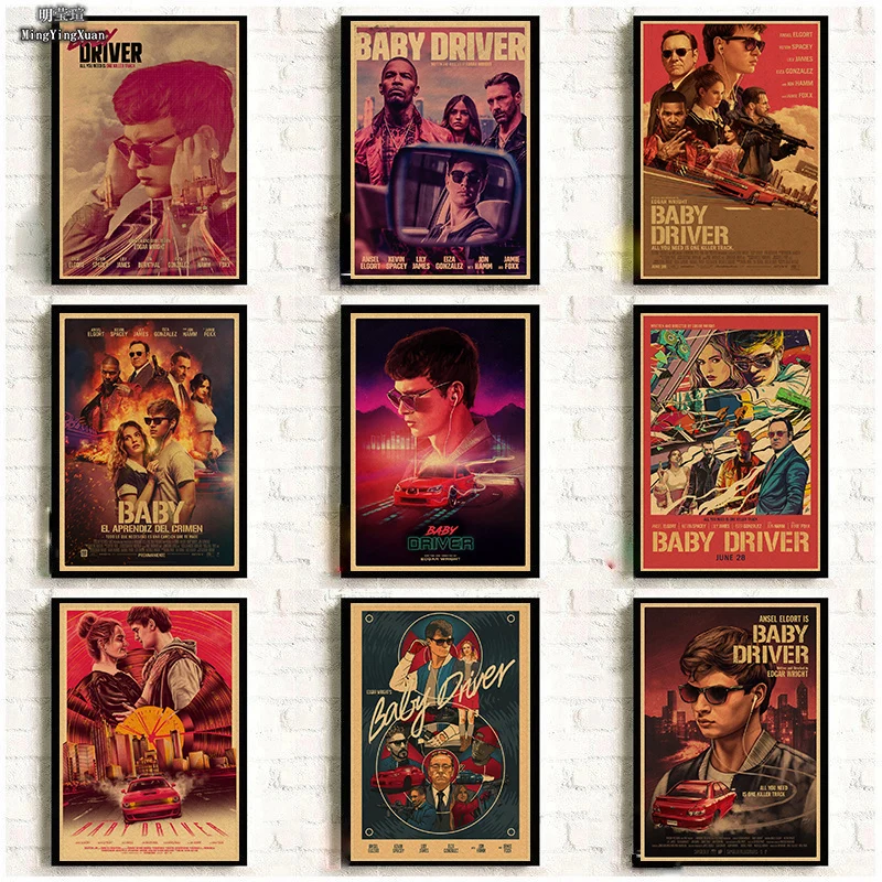 

Baby Driver Movie Kraft Poster Home Decor Wall Decorative Paintings vintage poster Picture Printings gift