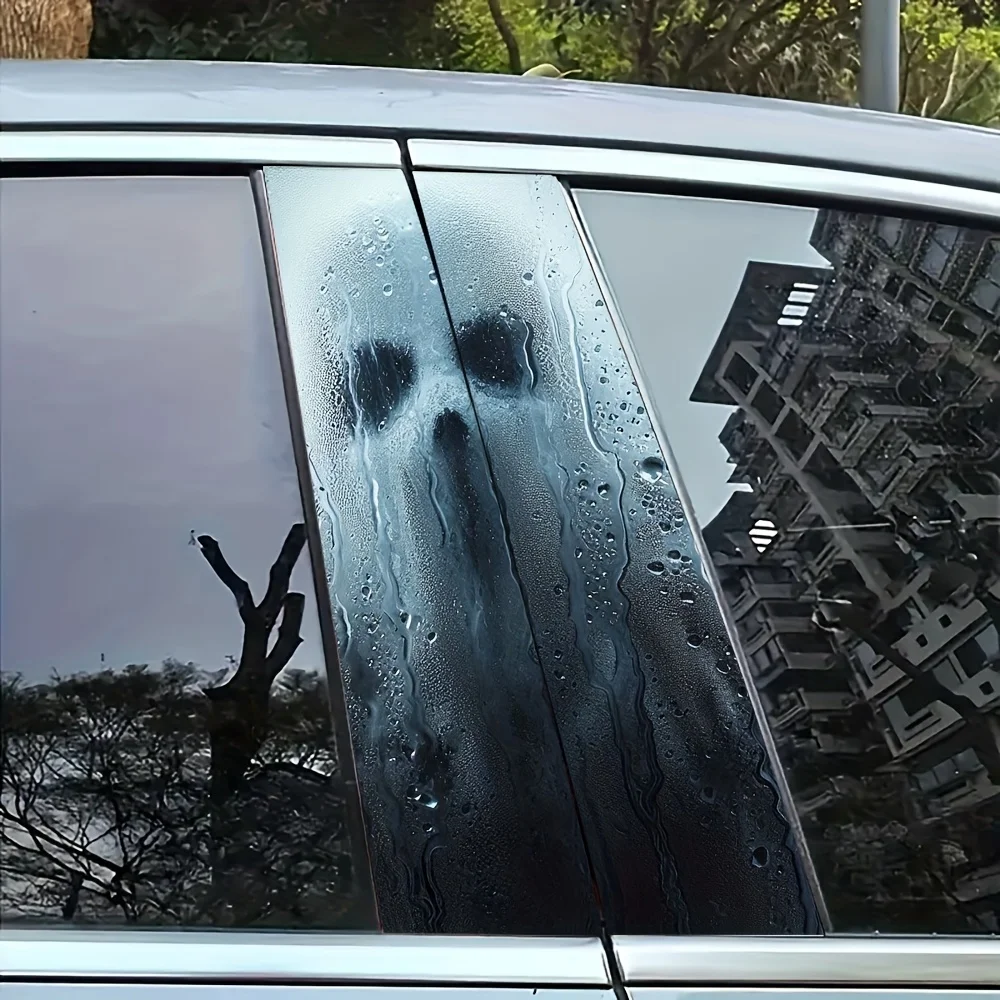 

waterproof and sun-resistant car B-pillar stickers for easy sticking and waterproof single-use pattern on the back of the glass