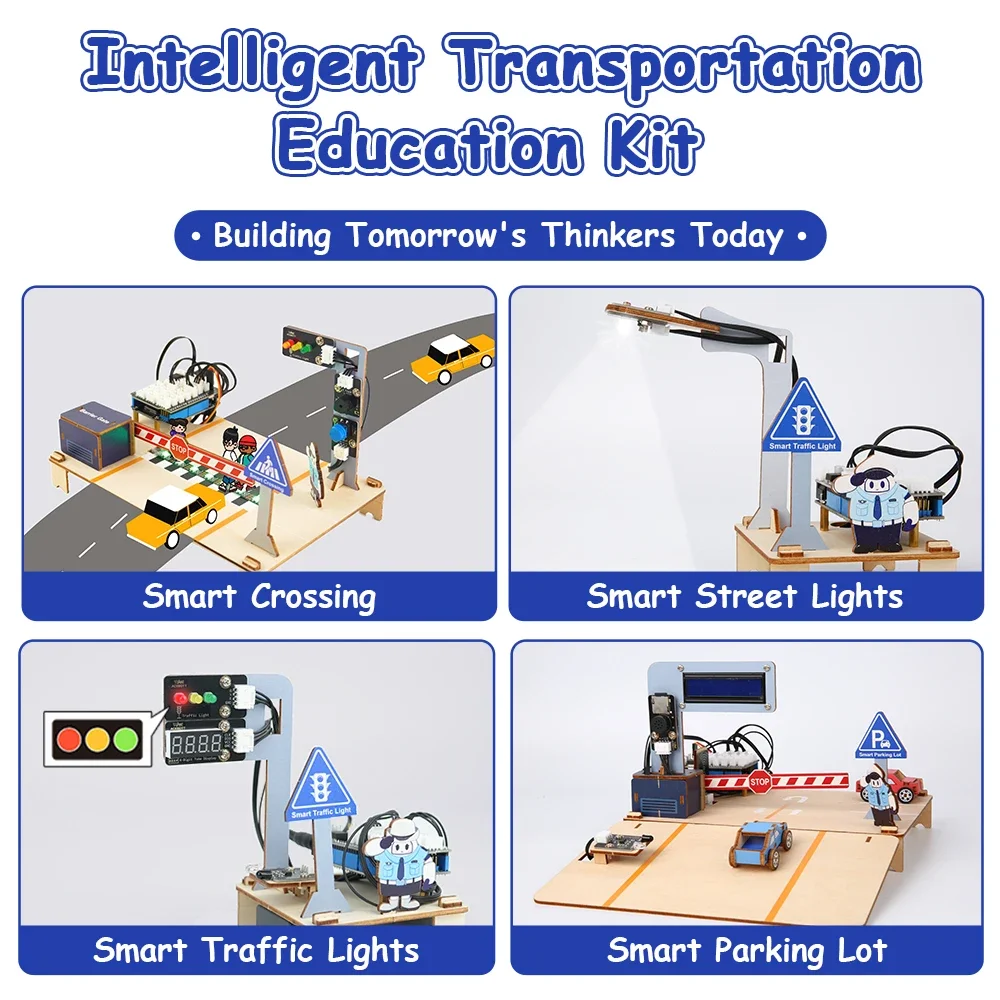 ACEBOTT ESP32 STEM Intelligent Transport School Smart Home Kit Education Solution Series with Teaching Resource for Arduino