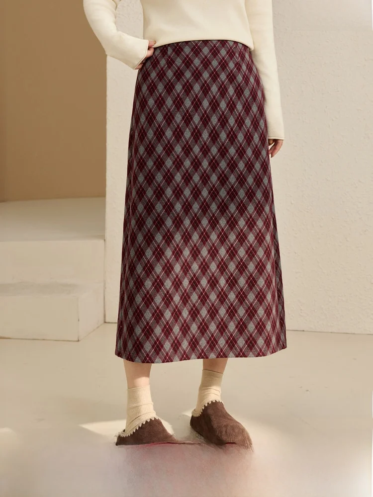 

Простая юбка А-силуэта с разрезом для женщин больших размеров, весенняя мода, новинка, смесовая ткань из полиэстера, вискозы и спандекса