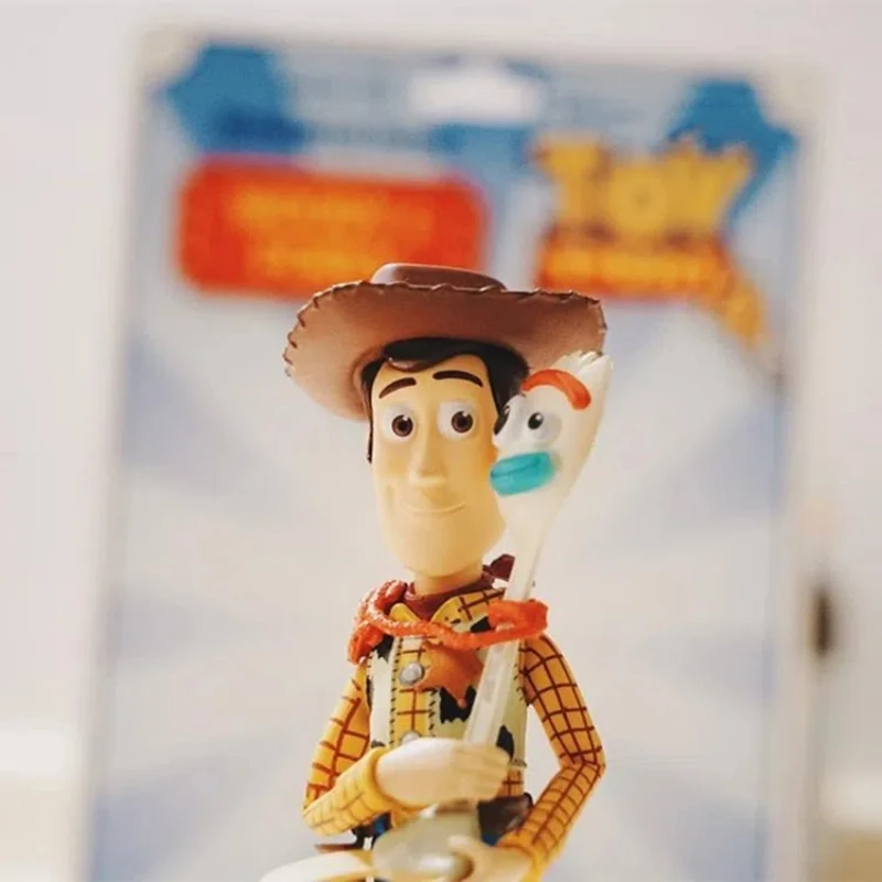 Limited Edition UDF Disney Toy Story Woody Action Figure Dolls Toy 12cm Cartoon Woody and Forky Model Toys Gifts for Kids Girls