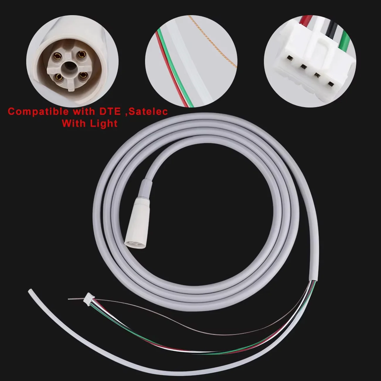 4 Types Dental Ultrasonic Scaler Tube Hose Detachable Cable Pipe Hose Fit For EMS DTE SATELEC Handpiece Dentistry Instrument