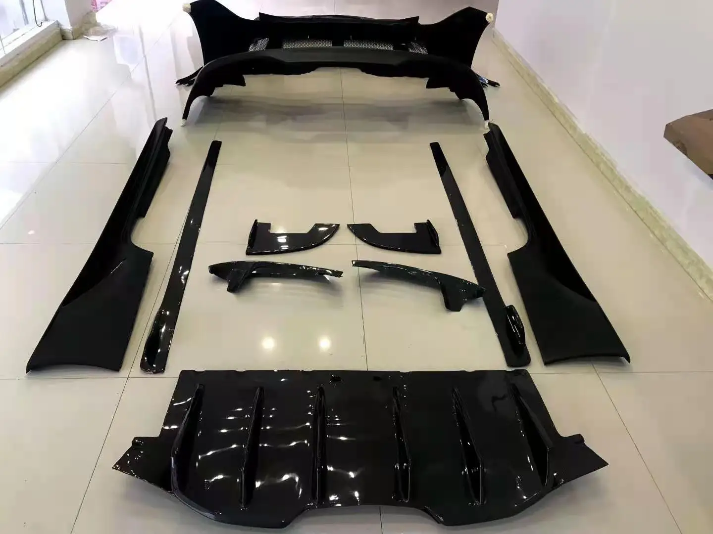 PD Style Half Carbon Fiber Car Bumpers for Ferrari 458 Carbon Hood Front Lip Rear Diffuser  Side Skirts