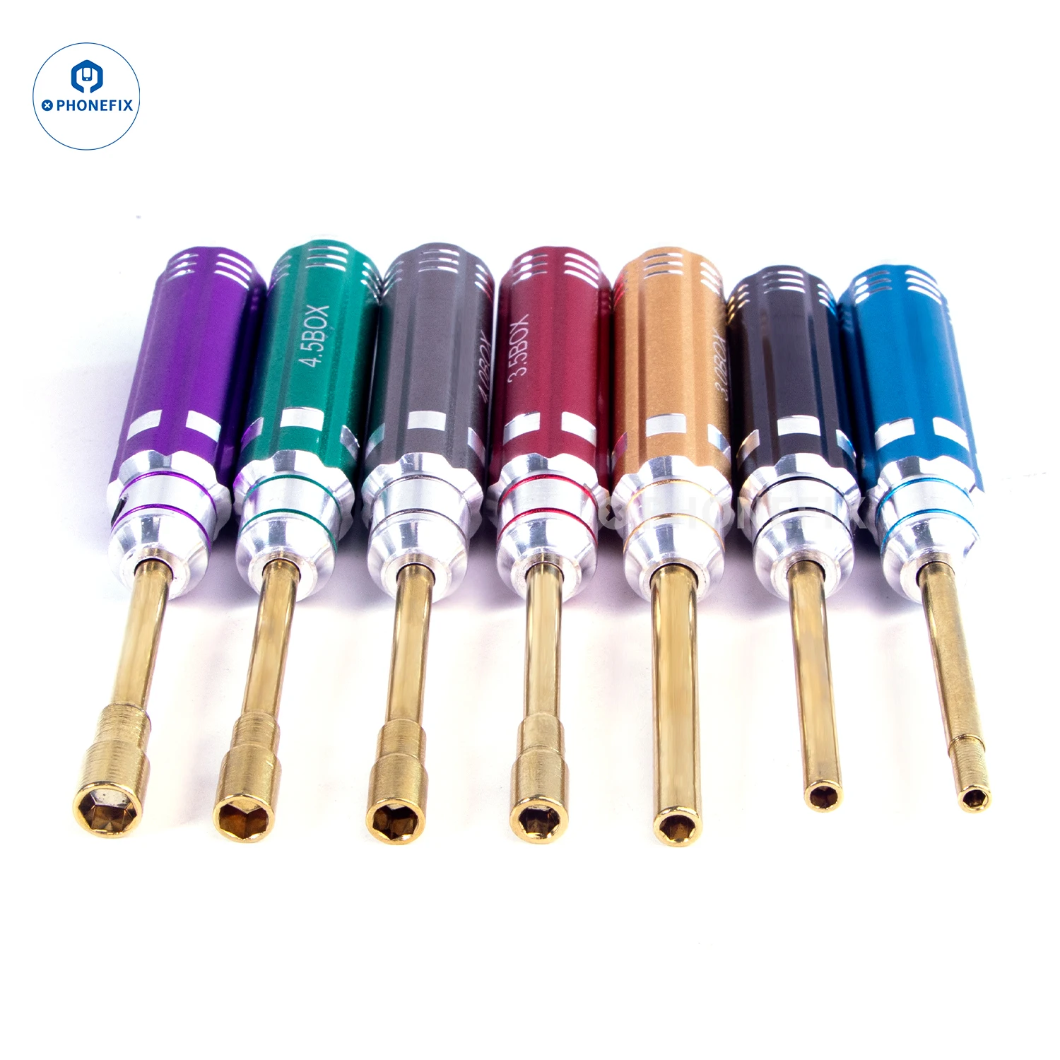 

7 IN 1 RC Tools Hex Nuts Short Handle Driver Set 2.0-5.0mm Screwdriver Hex Key For RC Helicopter RC Mini Crawler Car Toys Repair