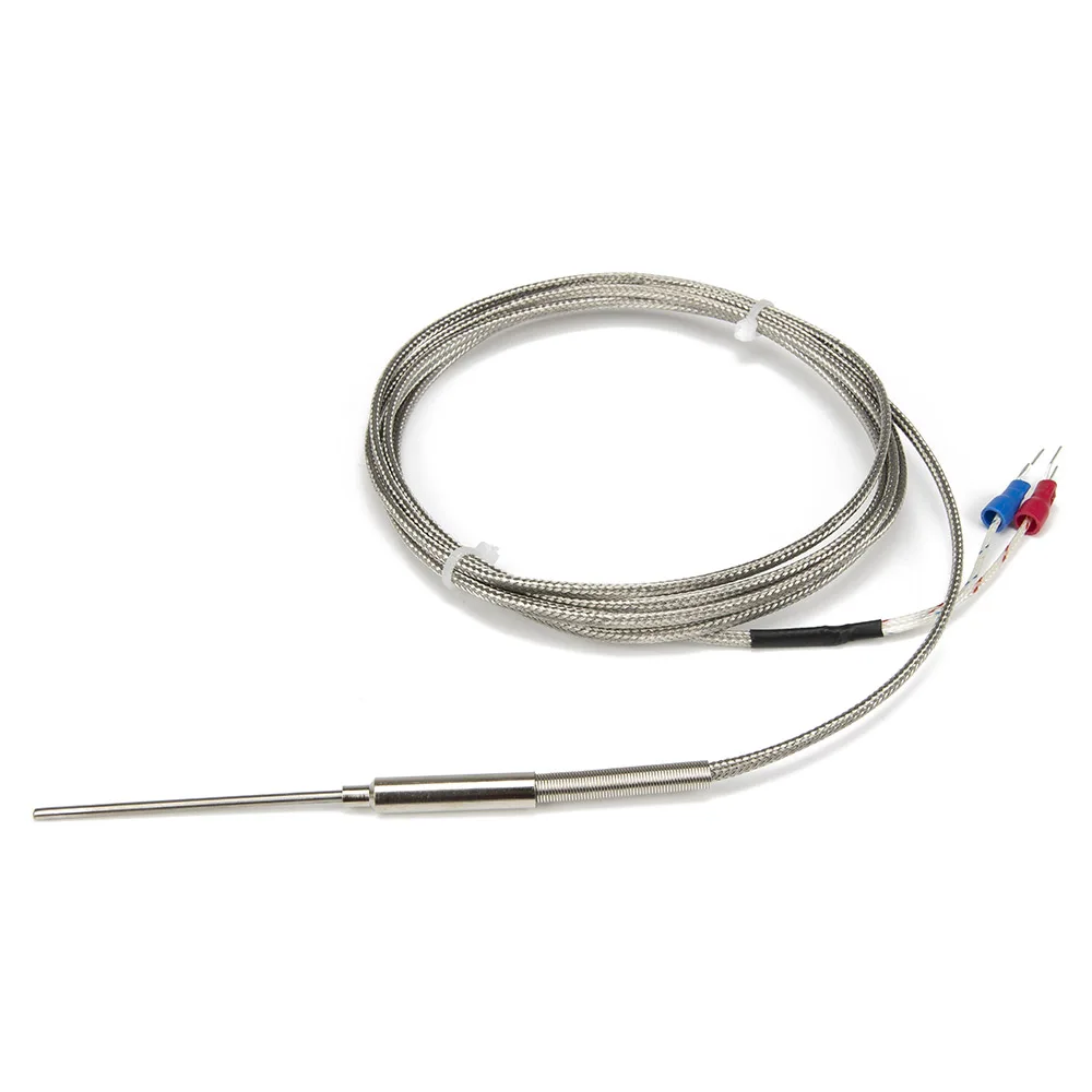 FTARP08 K J type 2m metal screening cable 50mm flexible probe sheathed thermocouple temperature sensor