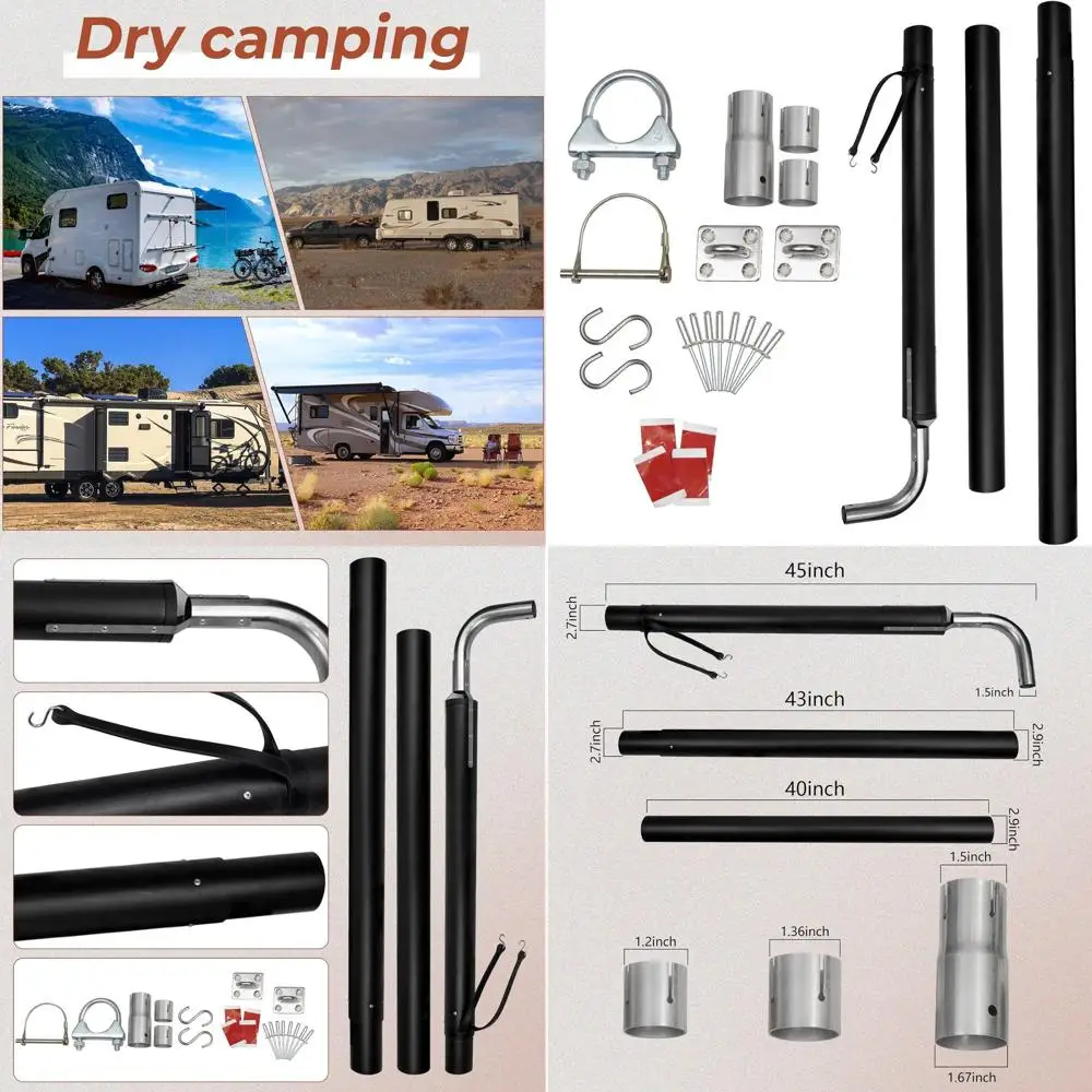 

Деталь системы вентиляции выхлопных газов генератора автофургона, совместимая с большинством выхлопных систем RV, заменяет 44461, удлинитель выхлопных газов генератора автодома