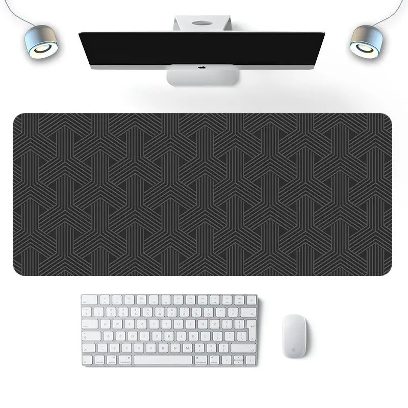Simple japanese aesthetic desk mat thick edged waterproof large keyboard mouse pad gaming mat for home and internet cafe