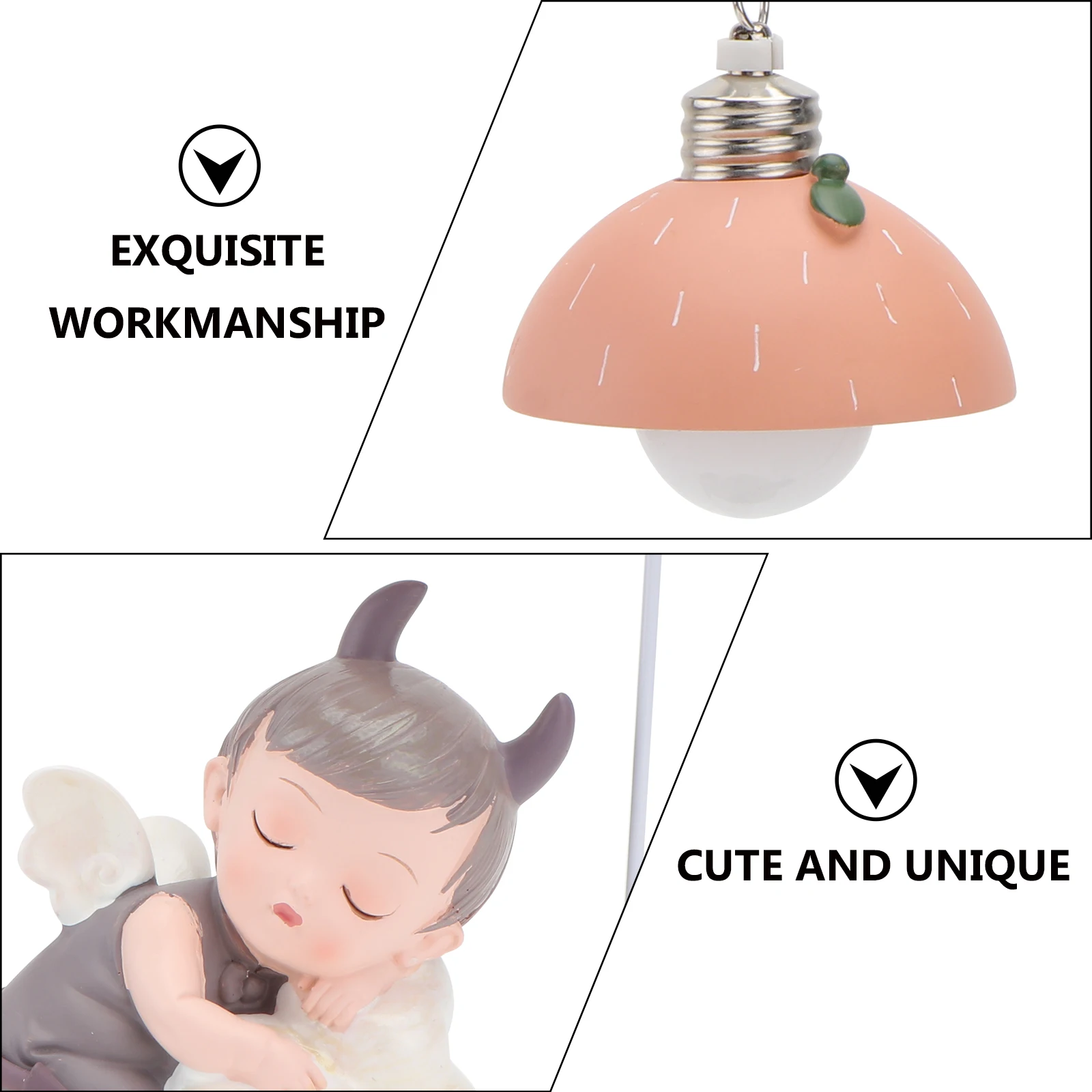

Resin Lamp nament Lovely Decorative Adornment for Home Office Hotel Kids Room Cartoon Night Light Wedding Party Gift Idea Small
