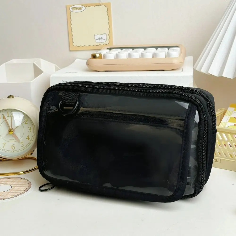 Ins Transparent Pencil Case Special High Color Value Stationery Box Large Capacity Senior Sense Stationery Storage Bag Girls