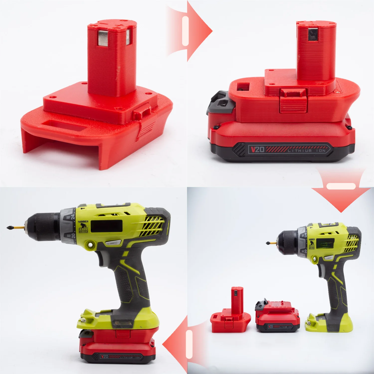 Adaptador/convertidor de bater - Brushless Cordless Electric Drill 18V reseña y precio
