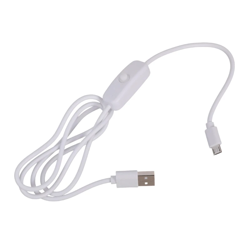 4XFC On Off Button Enabled USB to Tiny USB Charging Cable 2 Size for Multiple Gadget