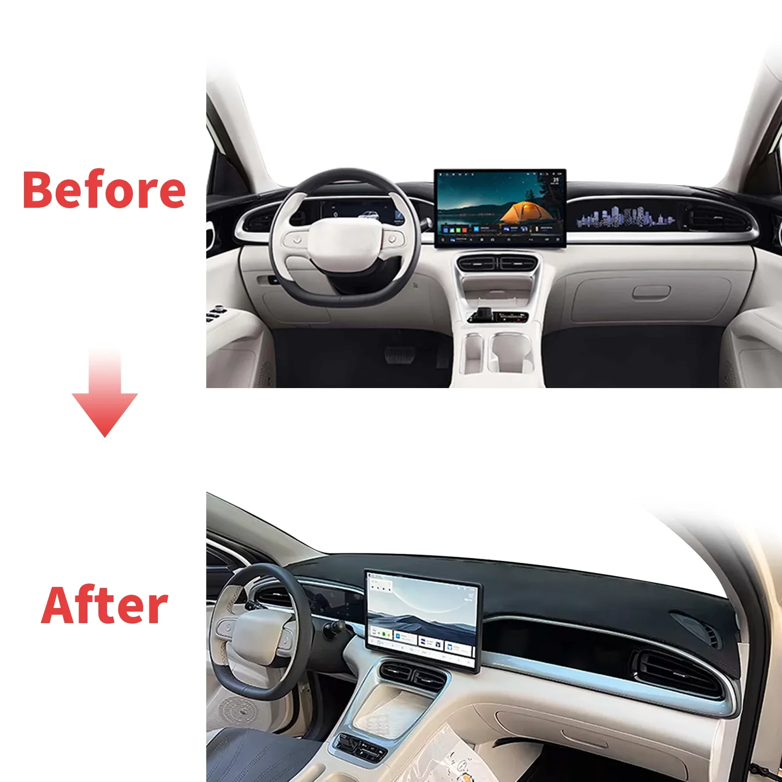 Fit for Geely EX2 Proton EMas 5 Anti-Reflection Car Dashboard Cover Dashmat Non-Slip Protective Dash Mat Pad Auto Accessories