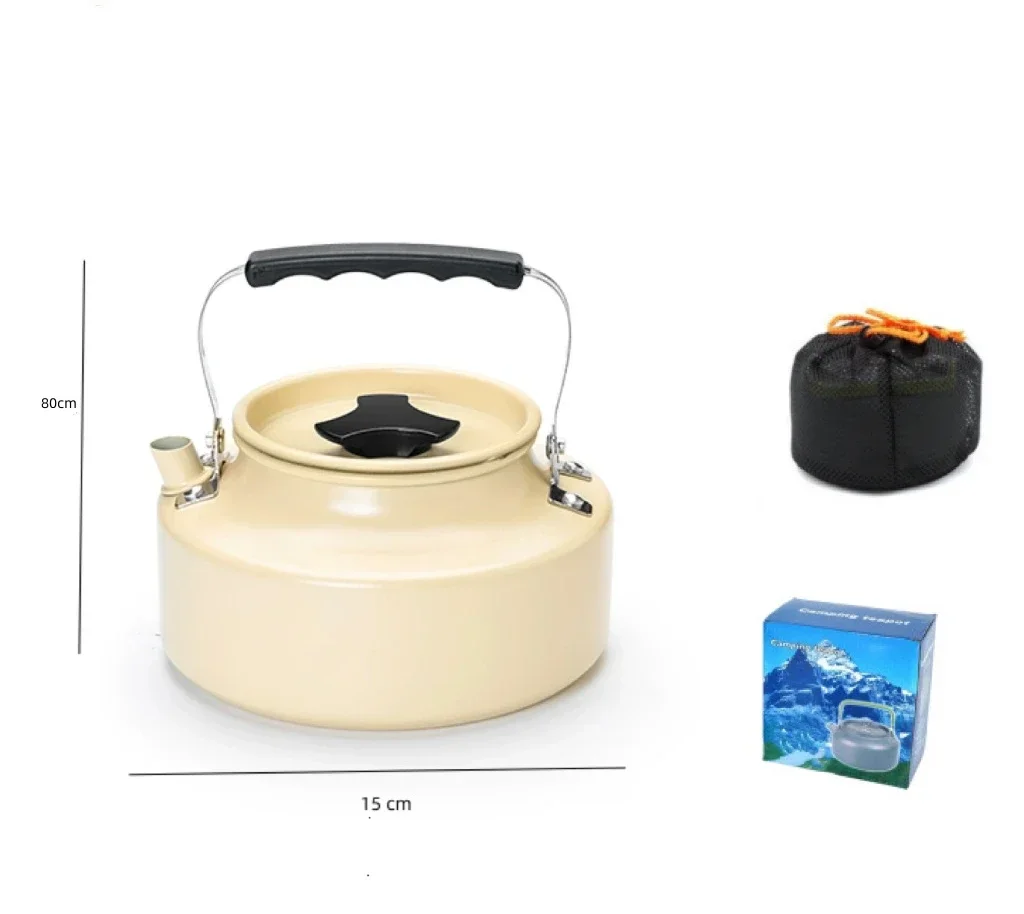 

1.1L kettle Outdoor Stainless Steel Oxide Large Capacity Teapot Portable Camping Barbecue Cookware Supplies Kettle