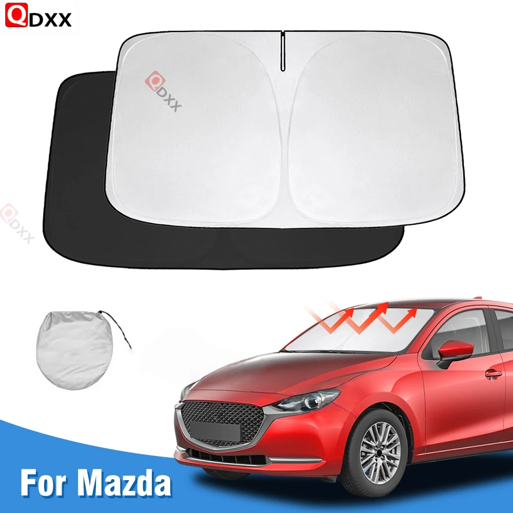 

Солнцезащитный козырек на лобовое стекло для Mazda 2 2016-2021 2022 2023 Козырек от солнца Солнцезащитный козырек Блоки УФ-лучей Keep Your Car Cooler