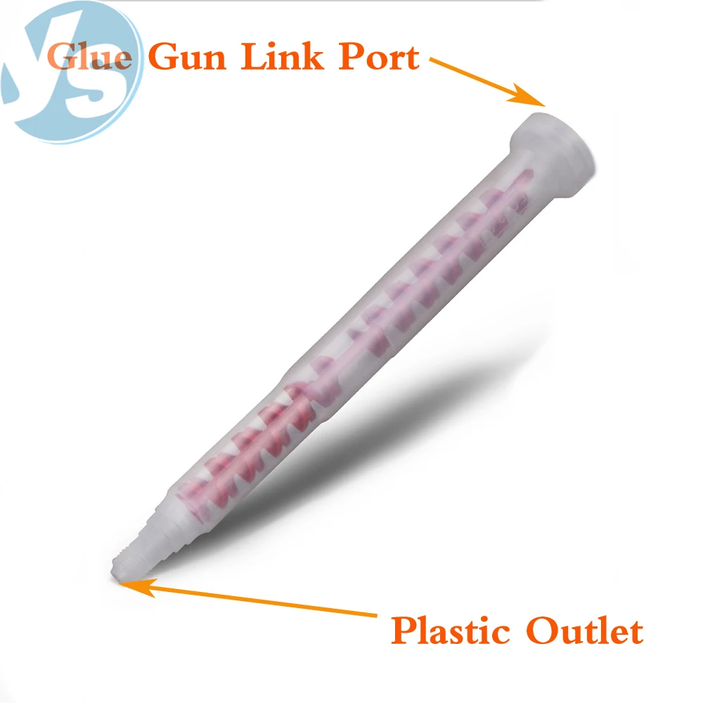 

YS Factory PP AB Glue Mixer Nozzle Two-Component Dynamic Mixing Tube Adhesive Dynamic Mixing Nozzle Glue Horn Mixing Pipe