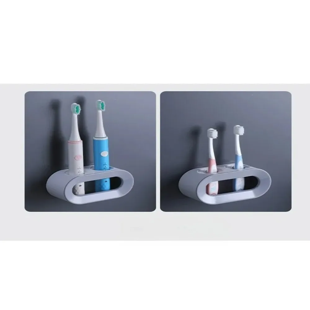 

Toothbrush Stand Oral B Brush Holder Bathroom Accessories Electric Toothbrush Holder Double Hole Wall Toothbrush Organizer